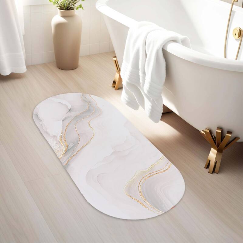 Decorative Runner Bath Mat 40x18 Ultra Absorbent Quick Dry Rug