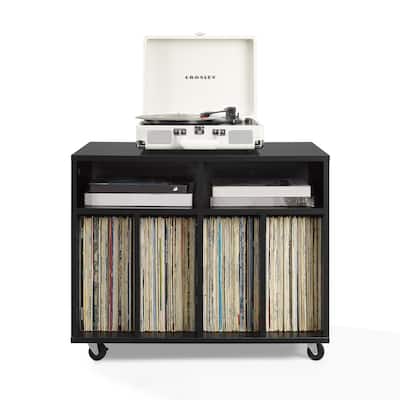 Crosley Carlo Rolling Record Storage Console