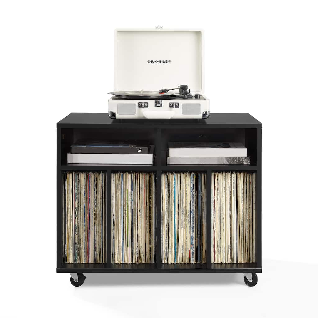 Crosley Carlo Rolling Record Storage Console
