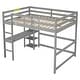 preview thumbnail 54 of 91, Modern Solid Wood Loft Bed with Built-in Desk, Safety Ladder