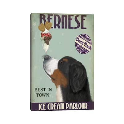 iCanvas "Bernese Ice Cream Parlour" by Fab Funky Canvas Print