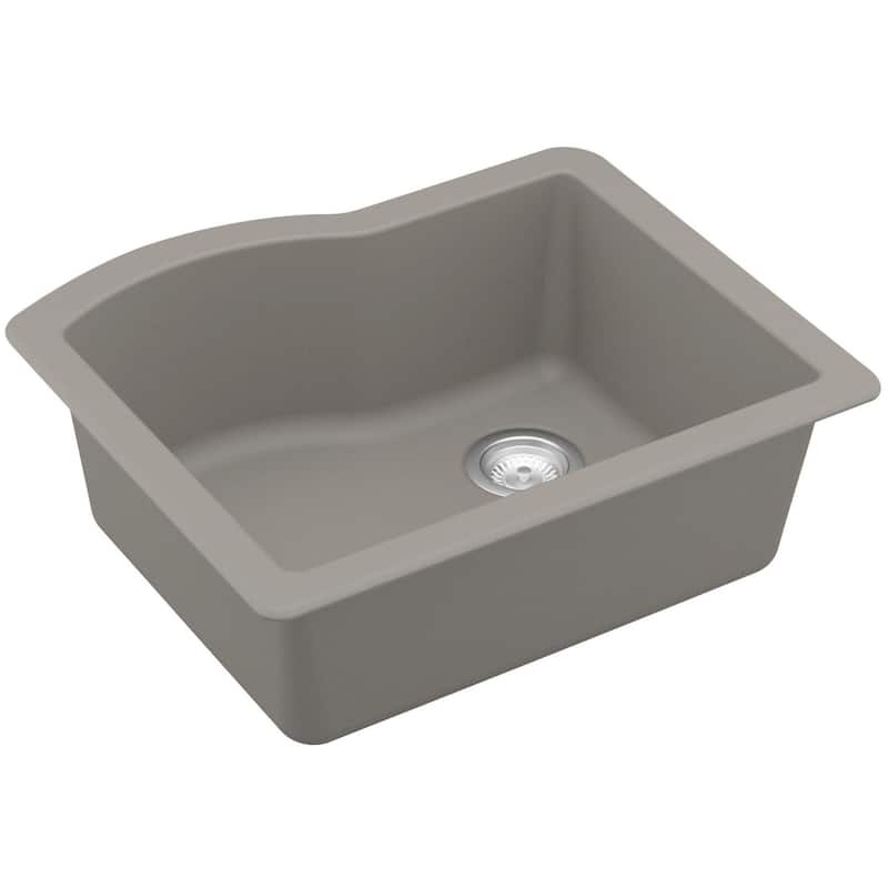 Karran USA QU-671 Quartz QU 24" Undermount Single Basin Quartz - Concrete