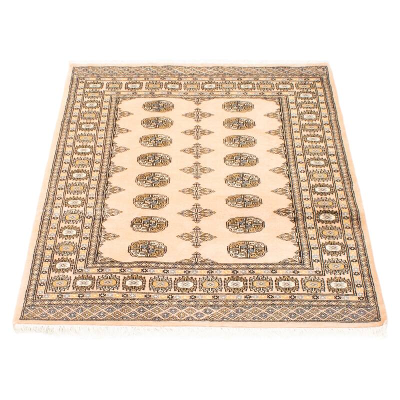 ECARPETGALLERY Hand-knotted Finest Peshawar Bokhara Beige Wool Rug - 4'1 x 5'10