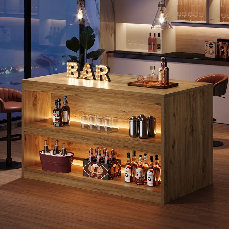 3-Tier Modern Bar Table for Home Pub, Bistro