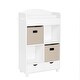 preview thumbnail 6 of 46, RiverRidge Kids Book Nook Cubby Toy Storage Cabinet with Bookshelf, Drawers, and Hooks White with Taupe Bins