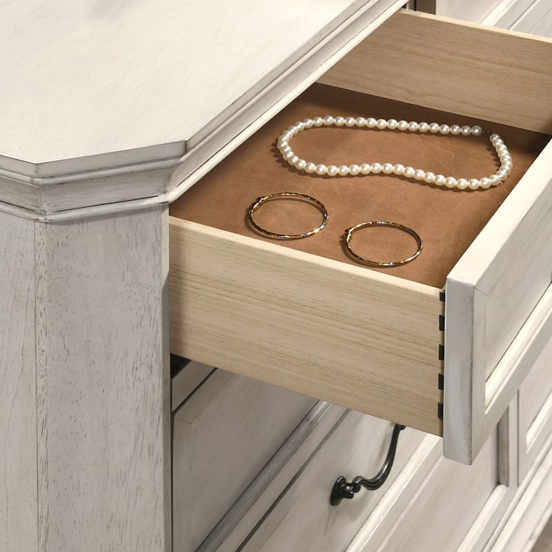 Roundhill Furniture Maderne Traditional Wood 5-Drawer Chest