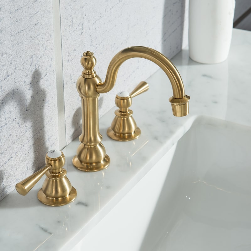 Elizabeth 48" Carrara White Marble Bathroom Vanity with Faucet