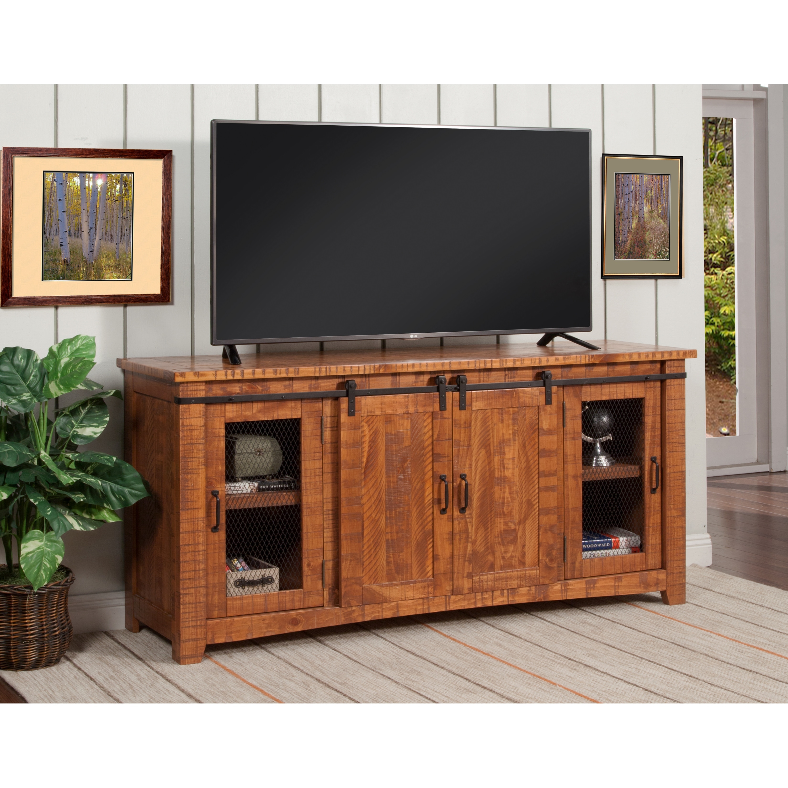 Solid wood tv stand for 65 outlet inch tv