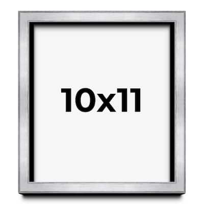 10x11 Shadow Box Frame Silver | 1.375 Inches Deep Real Wood