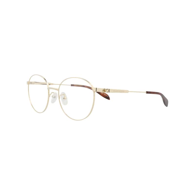 Alexander McQueen Round-Frame Metal Optical Frames