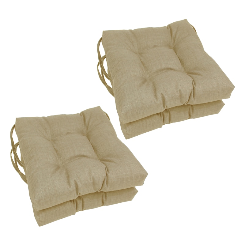 16-inch Square Indoor/Outdoor Chair Cushions (Set of 4) - 16 x 16 - Sandstone