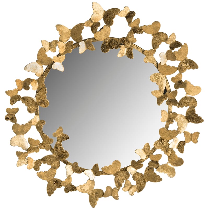 SAFAVIEH Cherrelle Butterfly Gold 27-inch Decorative Mirror - 27" x 27" x 2.5" - 27Wx27Dx3H
