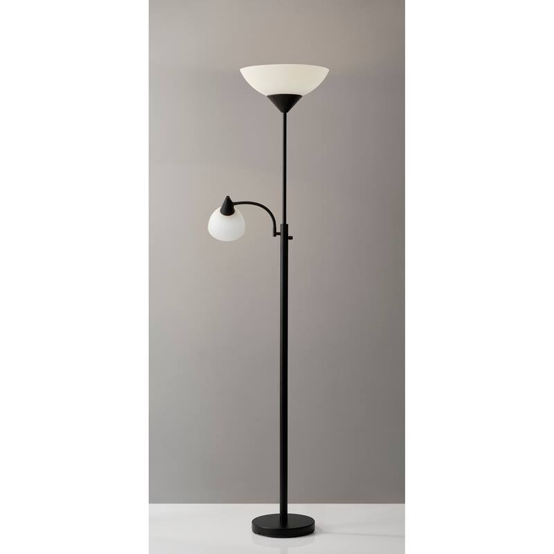 Adesso Piedmont 71-inch Torchiere with Adjustable Reading Lamp