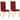 vidaXL Dining Chairs 2 pcs Wine Red Fabric