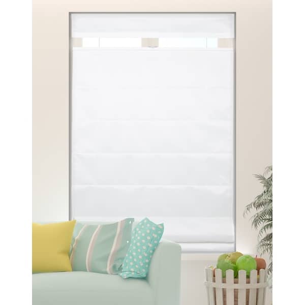 slide 2 of 7, Arlo Blinds White Top Down Bottom Up Room Darkening Roman Shades