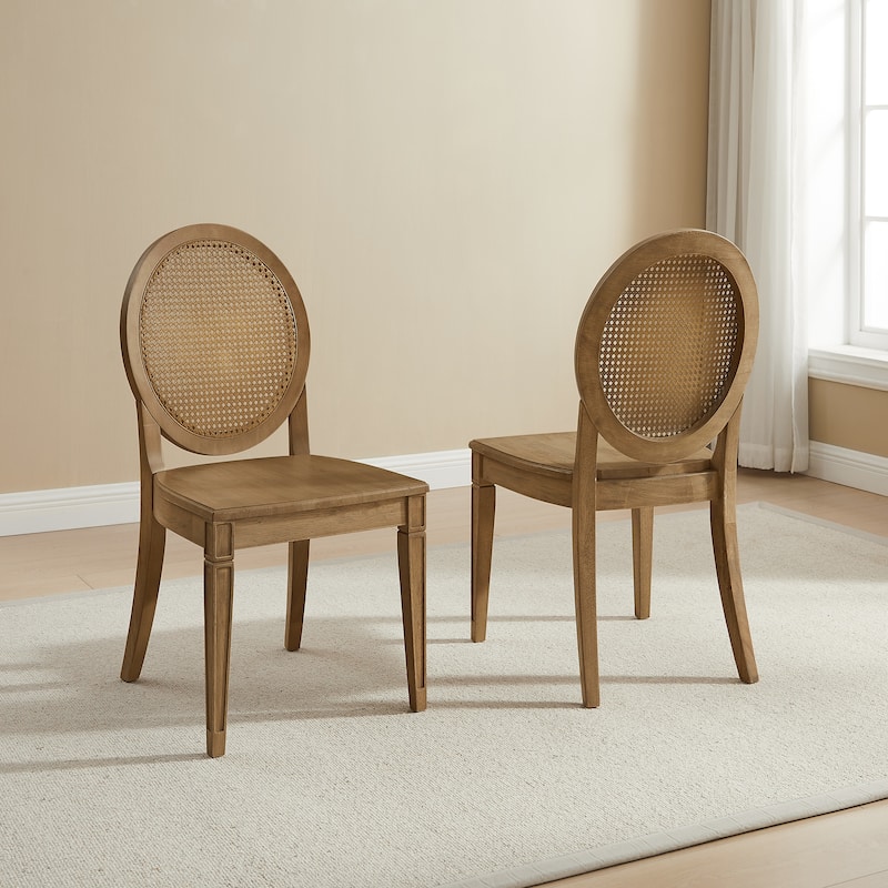 Crosley Katia 2-Piece Cane-Back Dining Chair Set