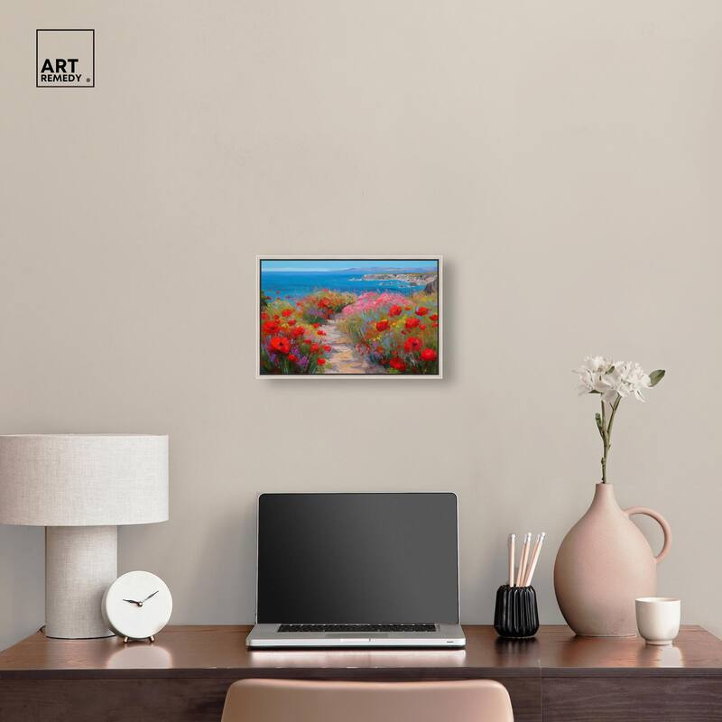 Ocean View Bloom I Canvas by Art Remedy