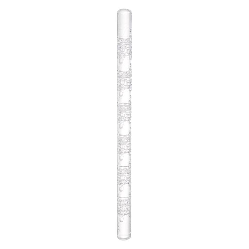Acrylic Embossed Rolling Pin 16cm x 1cm Small Musical Note Pattern - Transparent