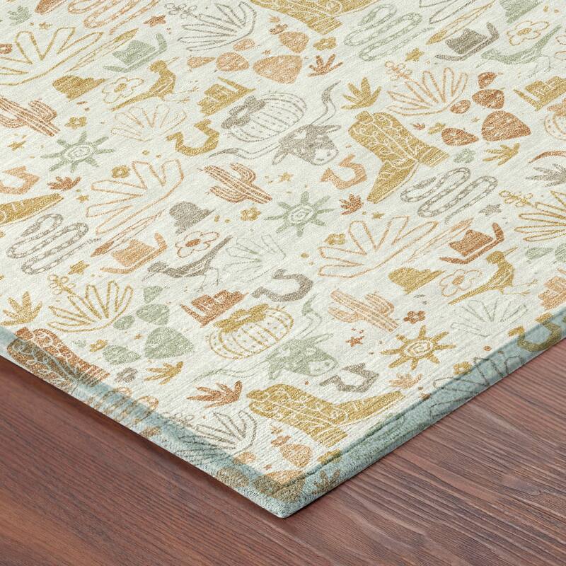 Machine Washable Indoor/ Outdoor Cowboy Dallas Chantille Rug