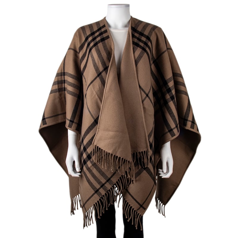 Burberry Giant Check Reversible Wool Cape