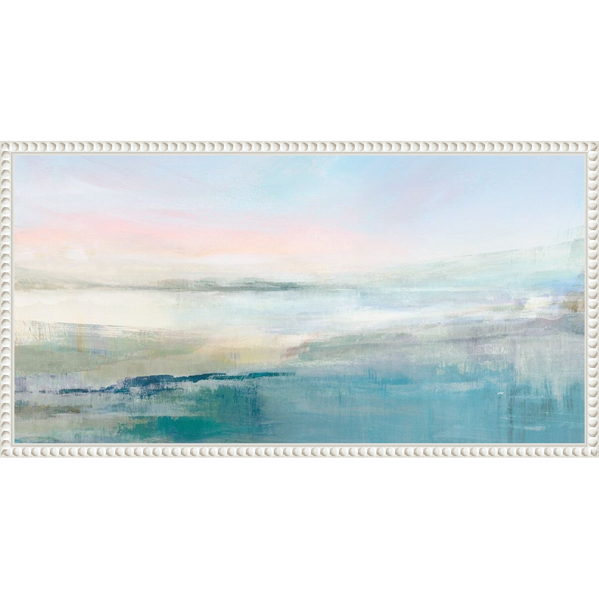 Serenity Over Misty Waters by Hazel J Framed Canvas Wall Art