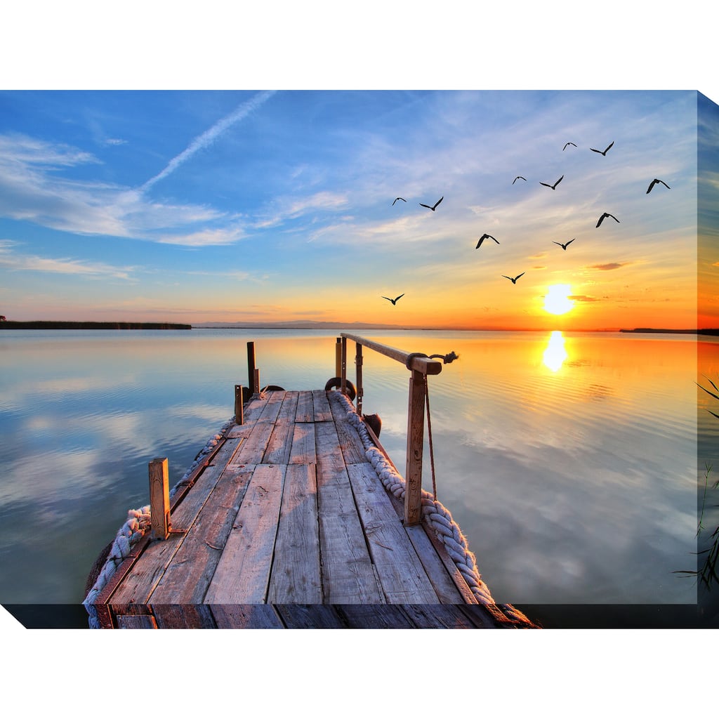 Fishing Dock Indoor/Outdoor Art - Multi-color