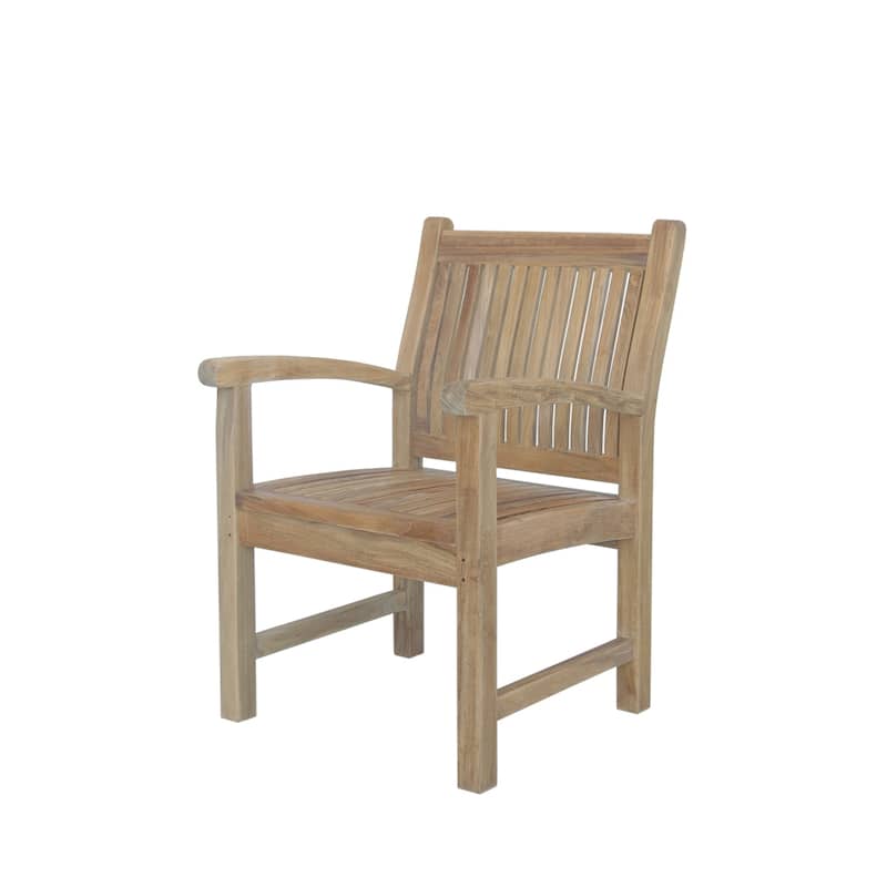 Coastal Cottage Armchair - Solid Teak Dining Chair - Patio Furniture - 32
