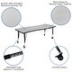 preview thumbnail 18 of 23, 3PC Mobile 86" Oval Wave Flexible Grey Kids Adjustable Activity Table Set