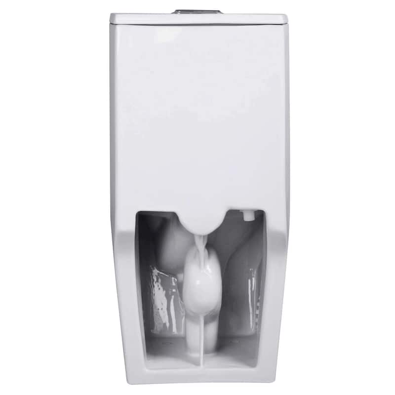 Fine Fixtures Dual-Flush Elongated One-Piece Toilet with High Efficiency Flush