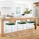 preview thumbnail 12 of 15, Velvet Upholstered Rattan Counter/Bar Stools, Set of 2/3