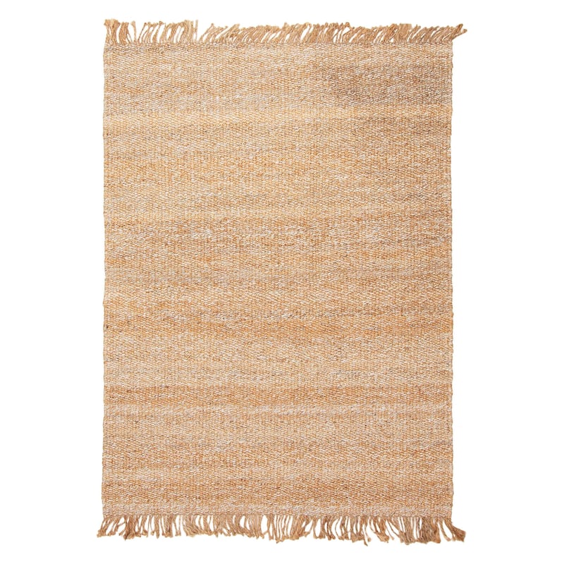 ECARPETGALLERY Flat-Weave Palas Denizli Tan Jute Kilim - 5'1 x 7'1 - Tan - 5'1 x 7'1