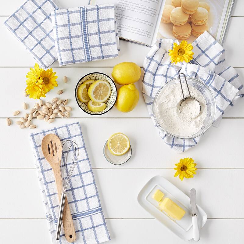 DII Artichoke Windowpane Terry Dishtowel (Set of 4)