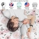 preview thumbnail 2 of 4, Sweet Jojo Designs Watercolor Floral Pink Girl 2 Pack 100% Cotton Muslin Baby Swaddle Receiving Blankets-Solid Blush Shabby Chic