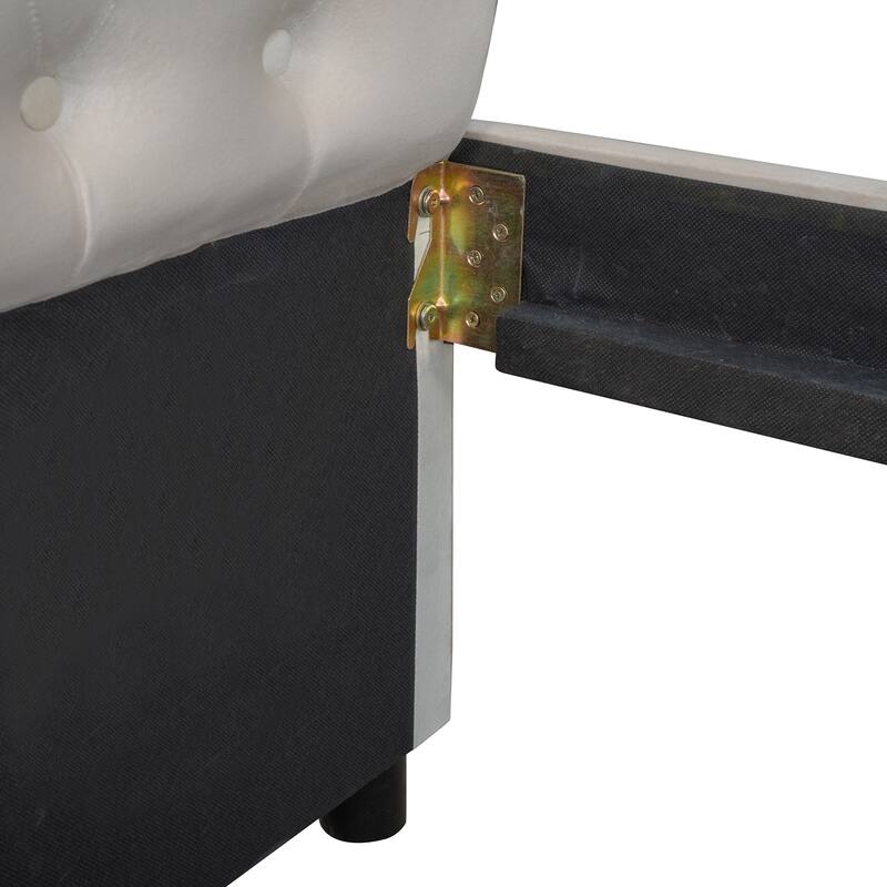 Twin Size Upholstered Daybed with Drawers, Wood Slat Support, Beige