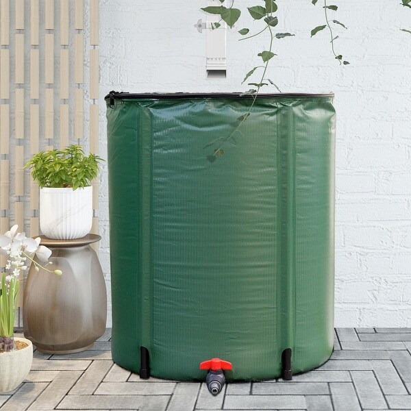 Shop Gymax 53 Gallon Portable Rain Barrel Water Collector ...