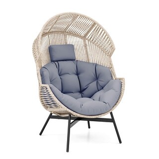 Costway Oversized Egg Style Chair with Cushions & Headrest Heavy-Duty - See Details