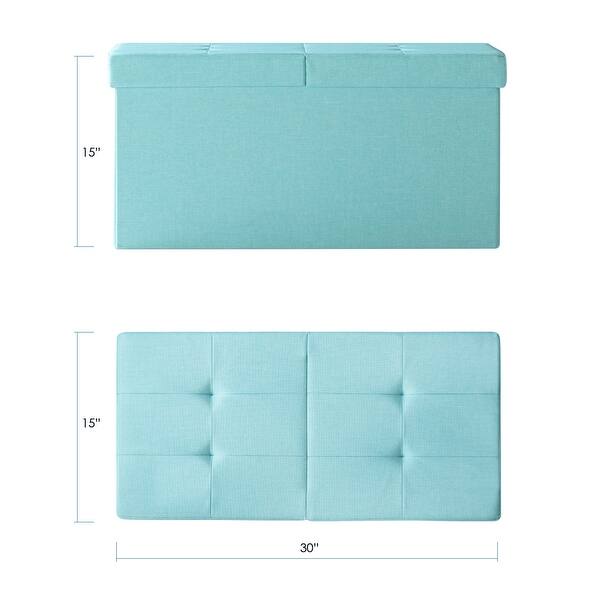dimension image slide 0 of 9, 45 Inch Smart Lift Top Button Tufted Fabric Storage Ottoman By Crown Comfort