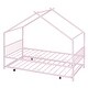 preview thumbnail 77 of 81, Metal house bed with trundle