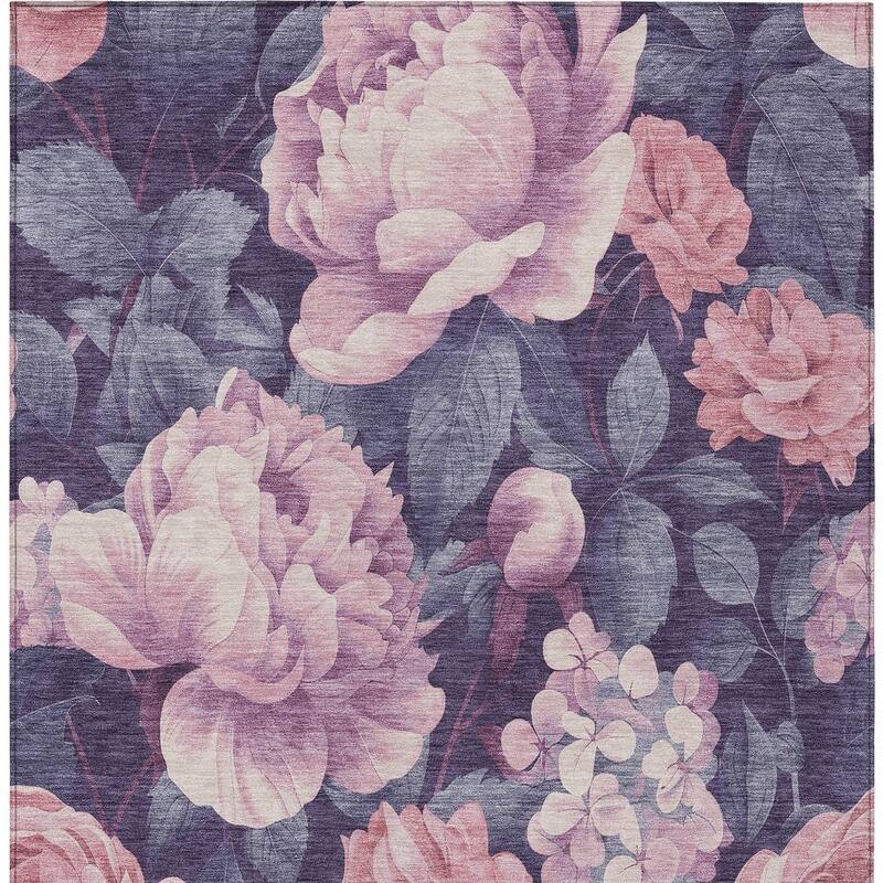 HomeRoots Floral Transitional Rectangle Outdoor Rug