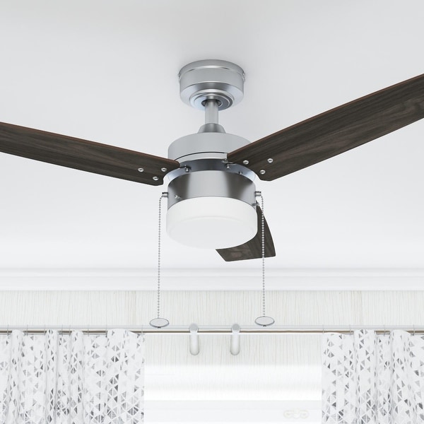 42" Prominence Home Reston Indoor Coastal Ceiling Fan, Pewter - 42. Opens flyout.