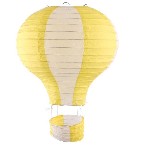 Shop Paper Lightless Hanging Decor Hot Air Balloon Lantern Yellow
