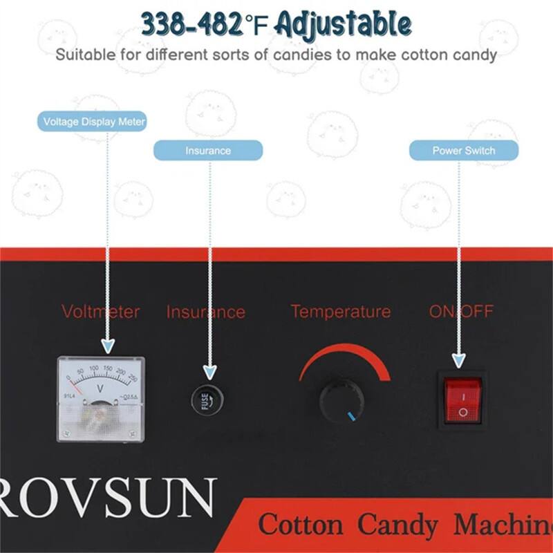 21 Inch 980W 110V Cotton Candy Machine Cart with Cover