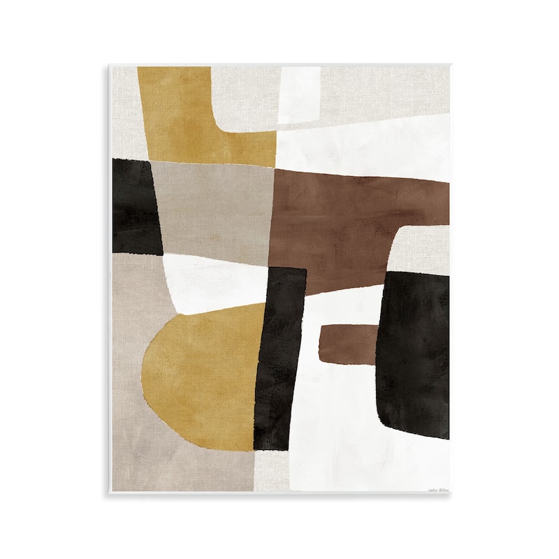 Stupell Abstract Shapes in Earth Tones Wall Plaque Art Design By Amber Sterling - 11 x 14