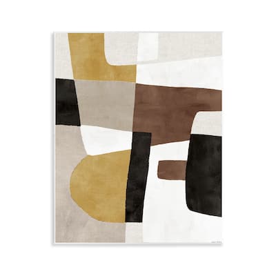 Stupell Abstract Shapes in Earth Tones Wall Plaque Art Design By Amber Sterling