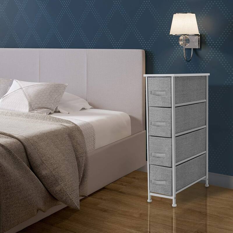 Narrow Dresser Tower with 4 Drawers - Vertical Storage for Bedroom