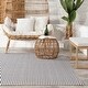 preview thumbnail 10 of 25, Home Conservatory Pinstripe Handwoven Indoor/Outdoor Area Rug