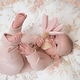 preview thumbnail 2 of 3, Violet Floral Plush Baby Rattle Toy