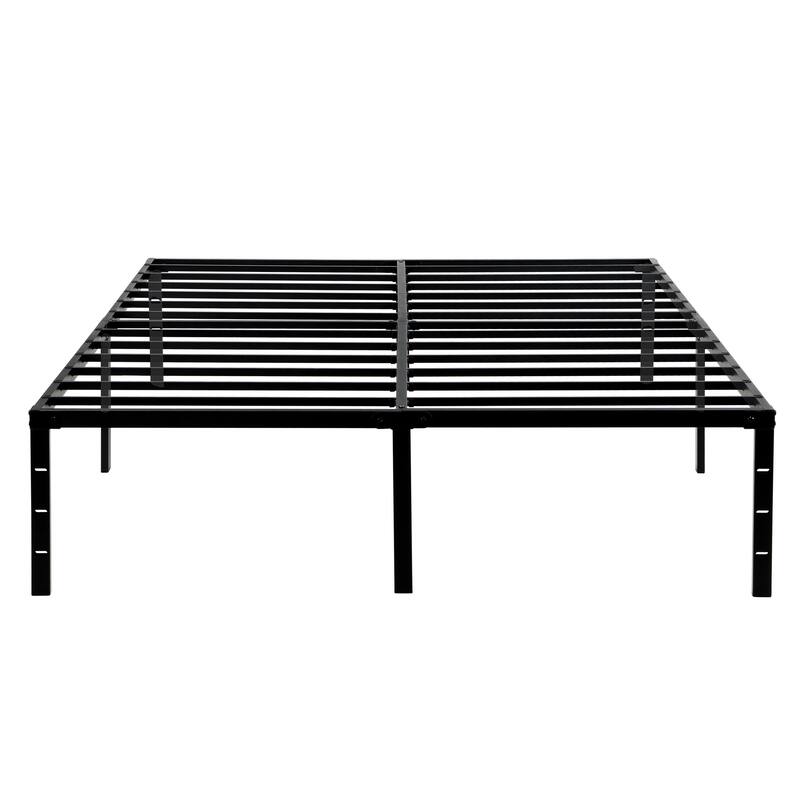 Queen Size Heavy Duty Metal Platform Bed Frame, No Box Spring Needed - Underbed Storage, Noise Free, for Bedroom Apartment