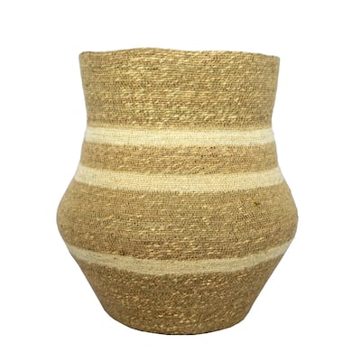 Seagrass Vase Top Accent Basket - 20" - Beige