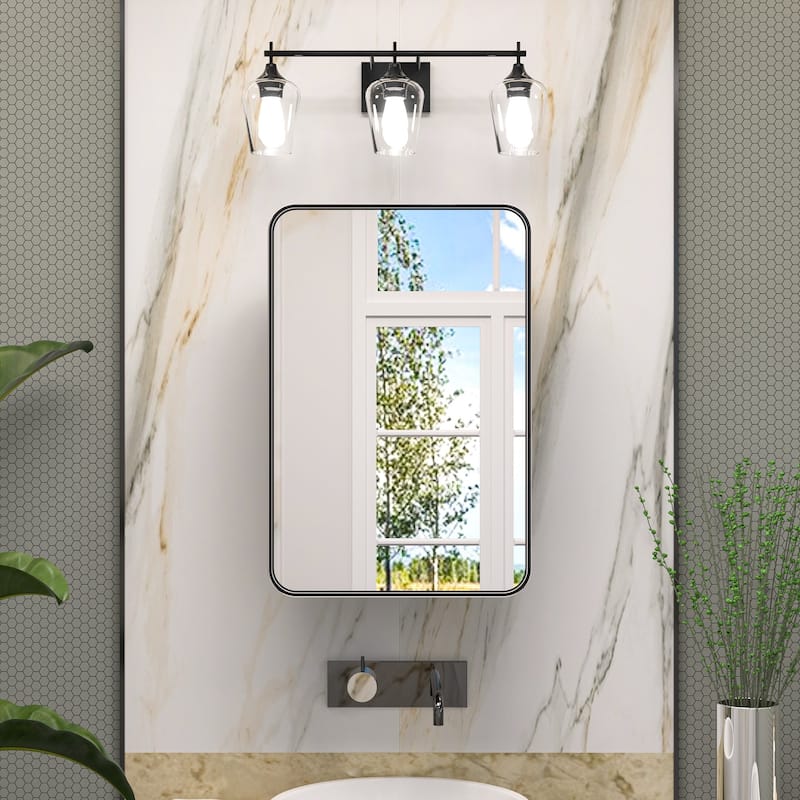 KEONJINN Medicine Cabinets for Bathroom with Mirror, Stainless Steel 1-3 Framed Doors